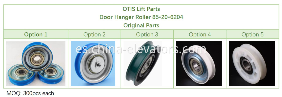 5 Options for OTIS 85mm Door Hanger Roller
